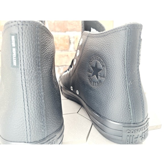 Converse Chuck Taylor Winter Water-Repellent Hi Black Leather‎ Men Sz 13 Rare main image 11
